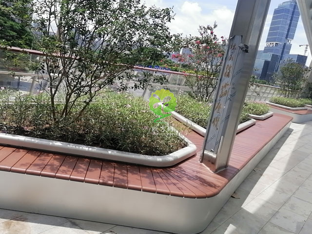 不銹鋼花池坐凳美化深圳前?？缃止珗@G9天橋城市戶外景觀
