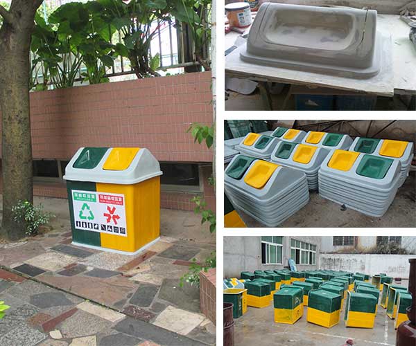  采購玻璃鋼戶外垃圾桶，認準(zhǔn)欣方圳垃圾桶廠家